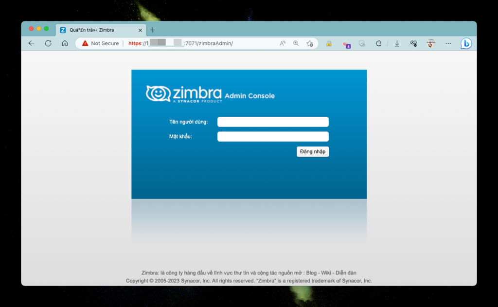 Khôi phục mật khẩu mail admin Zimbra