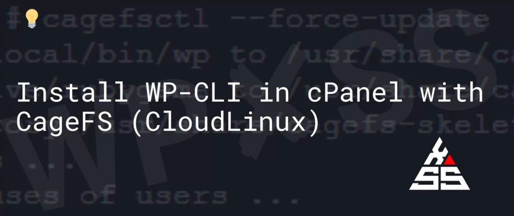 Install WP CLI in cPanel with CageFS