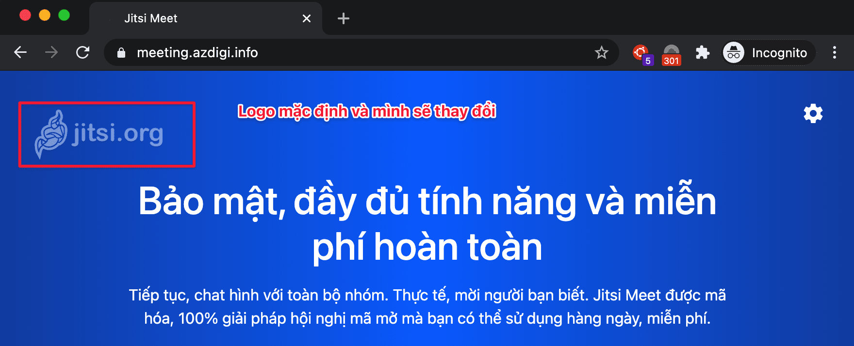 Hướng dẫn đổi Logo Jitsi Meet